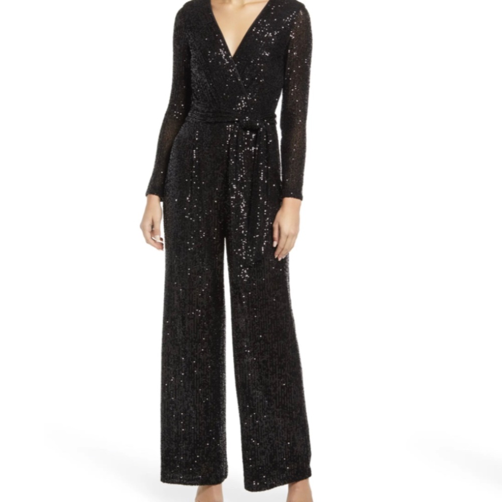 Eliza J Sequin Jumpsuit, Size 6
